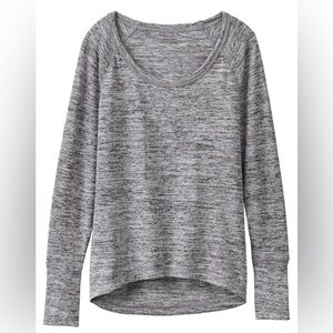 ATHLETA No Sweatin' It Sharkbite Top in Gray Heather (Size:XS)